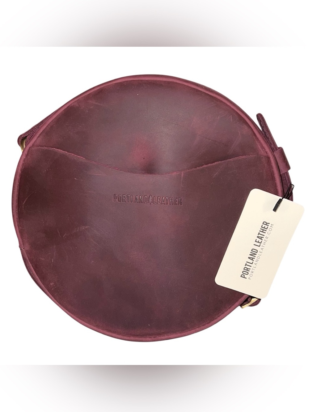 Portland Leather Large Circle Crossbody in Larkspur - NWT